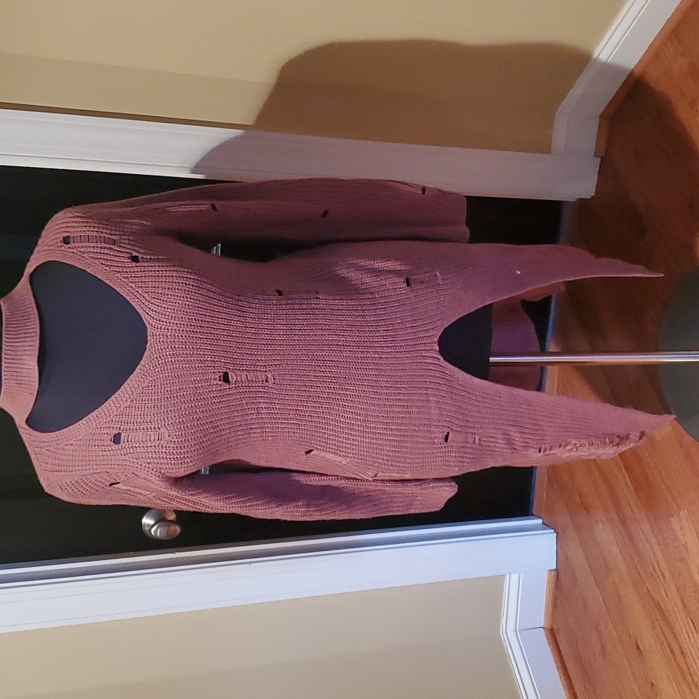 Mauve distressed tunic